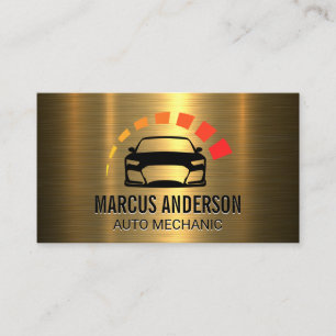 Auto Car Logo   Goud Metaal Visitekaartje