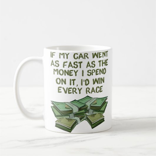 Auto Car Racing Funny Mug Koffiemok (Links)