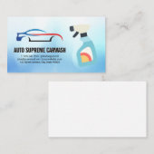Auto Car Wash Spray Logo Visitekaartje (Voorkant / Achterkant)