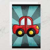 auto-cartoon briefpapier (Voorkant / Achterkant)