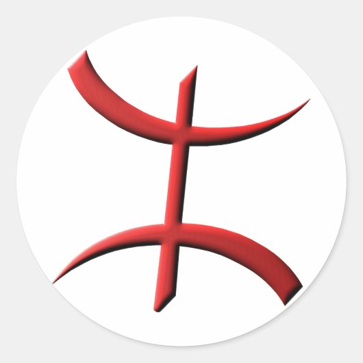 auto-collant aza rouge relief (Devant)