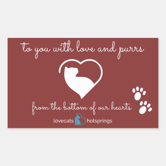 auto-collant de sources chaudes lovecats (Devant)