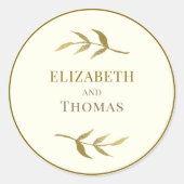 auto-collant simple personnalisable en ivoire et e (Devant)