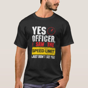 Auto-Cool S van politievoertuigen racesport T-shirt