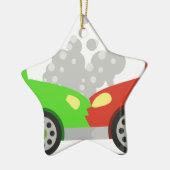 Auto Crash Keramisch Ornament (Links)