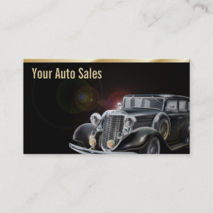 Auto-dealer-verkooptintage auto-legant visitekaartje
