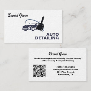 Auto Detailer Custom QR Premium Visitekaartje