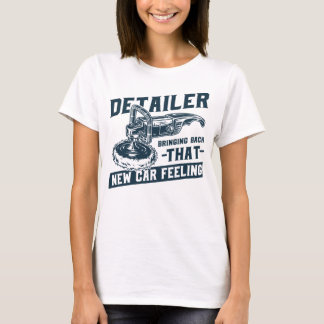 Auto-detailhandelaar met automatische informatie o t-shirt