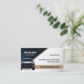 Auto Detailing Auto Reiniging Services Visitekaartje (Staand voorkant)