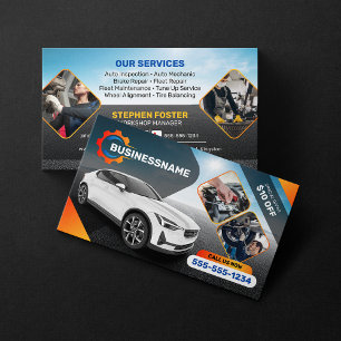 Auto Detailing Auto Reparatie Autohuur Automobiel Visitekaartje