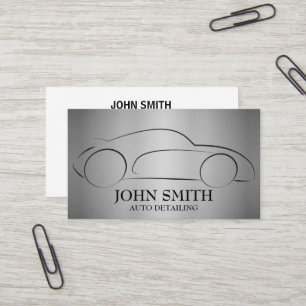 Auto Detailing Auto Wassen Automotive Zwart Visitekaartje