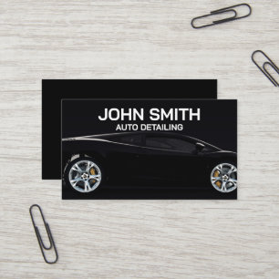 Auto Detailing Auto Wassen Automotive Zwart Visitekaartje