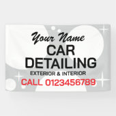 Auto detailing auto wassen bedrijf adverteren spandoek (Horizontaal)
