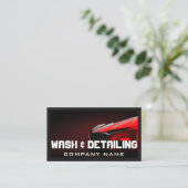 Auto Detailing Automotive Car Wash Clean QR-code Visitekaartje (Staand voorkant)