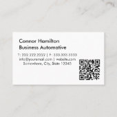 Auto Detailing Automotive Car Wash Zwart QR-code Visitekaartje (Achterkant)