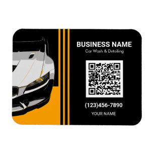 Auto-detailing & Autowas QR-code Magneet