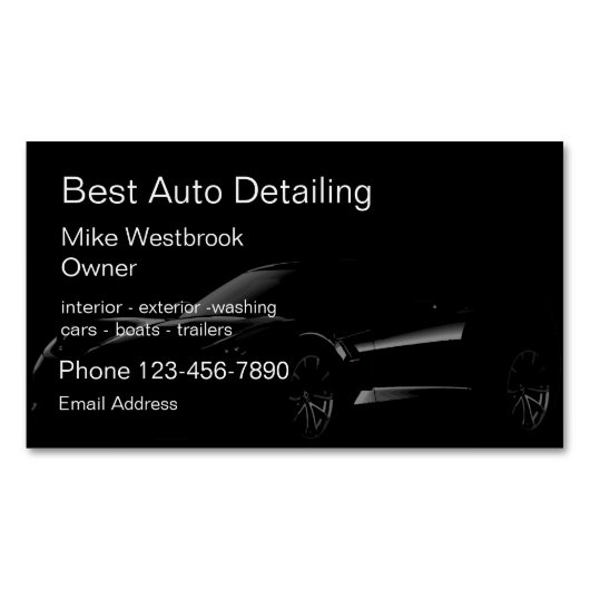 Auto Detailing Klant Zakelijke Magneten (Voorkant)