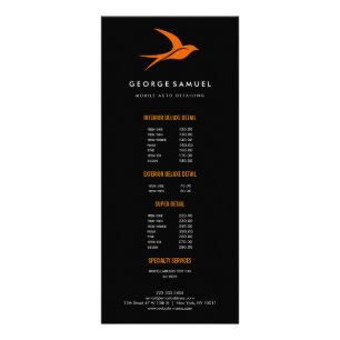 Auto Detailing Logo Reparatiebedrijf Vliegende V Reclamekaart