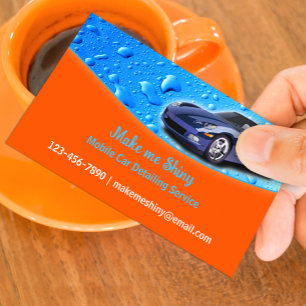 Auto Detailing met Water Drops Visitekaartje