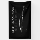 Auto Detailing Schoonmaken Auto Reparatie Logo Spandoek (Verticaal)