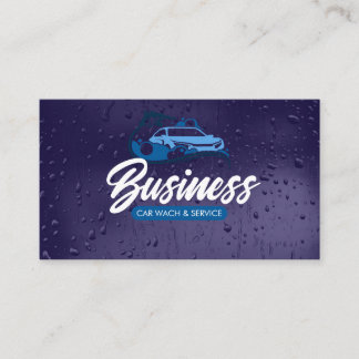 Auto Detailing Services Car Wash Water Drop Visitekaartje