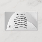 Auto Detailing Shop 3,5" x 2,0" Visitekaartje (Achterkant)