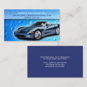 Auto Detailing Water Drops Visitekaartje (Voorkant / Achterkant)