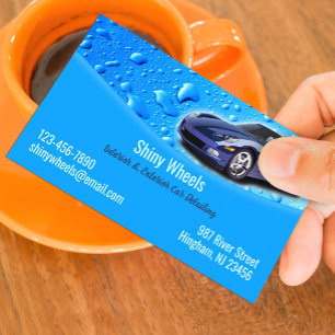 Auto Detailing Water Drops Visitekaartje