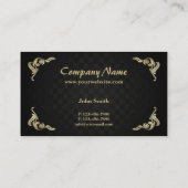 Auto Detailing Zwart Goud Deco Retro Visitekaartje (Achterkant)