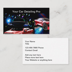 Auto detaillering nieuwe Visitekaartjes ontwerp