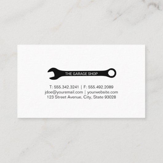 Auto Diagram | Monteur | Sportauto Visitekaartje (Achterkant)