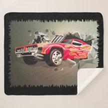 Auto die door de muur kruipt