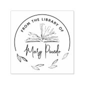 Auto-encreur De La Bibliothèque D'Ex-Libris Botanique Tampon De (Design)