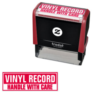Auto-encreur Disque vinyle -Manipuler avec soin- Tampon auto-en
