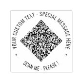 Auto-encreur Exemple de code QR et de tampon d'arrondi de texte (Design)