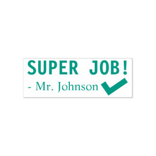 Auto-encreur Fun "SUPER JOB !" Classement du tampon en caoutcho