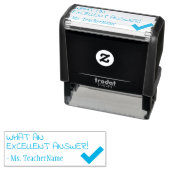 Auto-encreur "QUELLE EXCELLENTE RÉPONSE !" Marquage du tampon e (En situation)