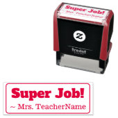 Auto-encreur "Super job !" Tampon en caoutchouc de l'instructeu (En situation)