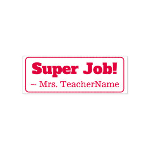 Auto-encreur "Super job !" Tampon en caoutchouc de l'instructeu