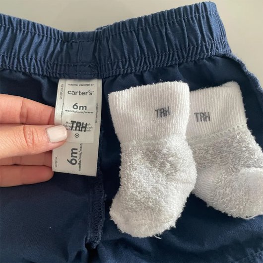 Auto-encreur Tampon à vêtements avec initiales