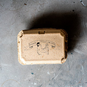 Auto-encreur Tampon de carton d'oeufs de retour de ferme modern