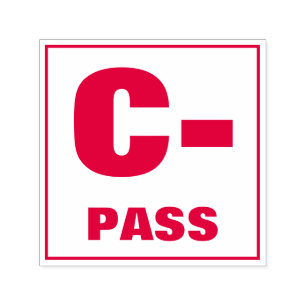 Auto-encreur Tampon de classement des enseignants : C-, PASS