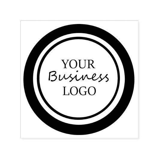 Auto-encreur Tampon d'image de logo rond noir (Design)