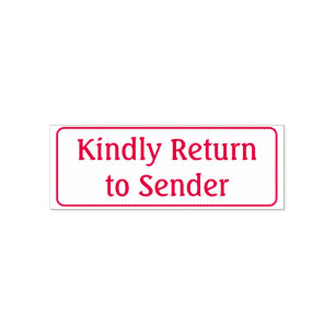 Auto-encreur Tampon en caoutchouc de base "Kindly Return to Sen