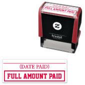 Auto-encreur Tampon en caoutchouc de base "montant total payé" (En situation)
