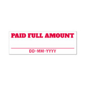 Auto-encreur Tampon en caoutchouc de base "PAIEMENT ENTIER" (Design)