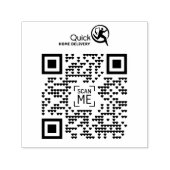 Auto-encreur Tampon en caoutchouc de code QR du logo de votre e (Design)