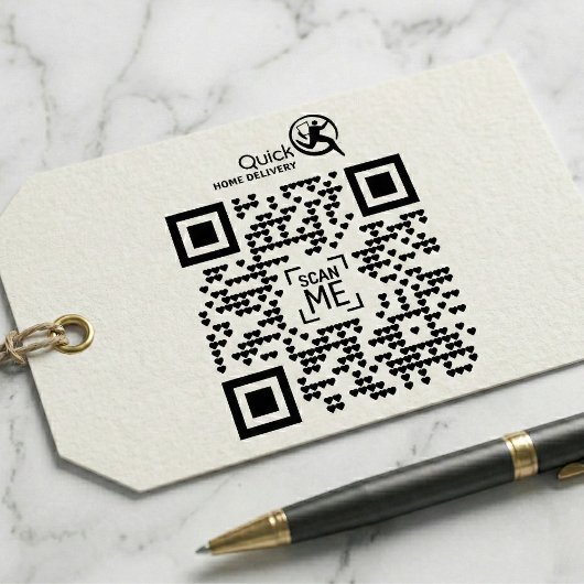 Auto-encreur Tampon en caoutchouc de code QR du logo de votre e