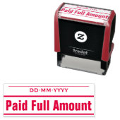 Auto-encreur Tampon en caoutchouc "payé en totalité" (En situation)