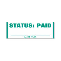 Tampon en caoutchouc "STATUT : PAYÉ"